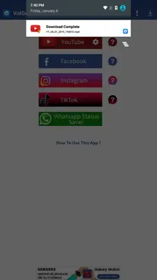 VidGet - Youtube Facebook , Insta ,TikTok Video Do android App screenshot 2